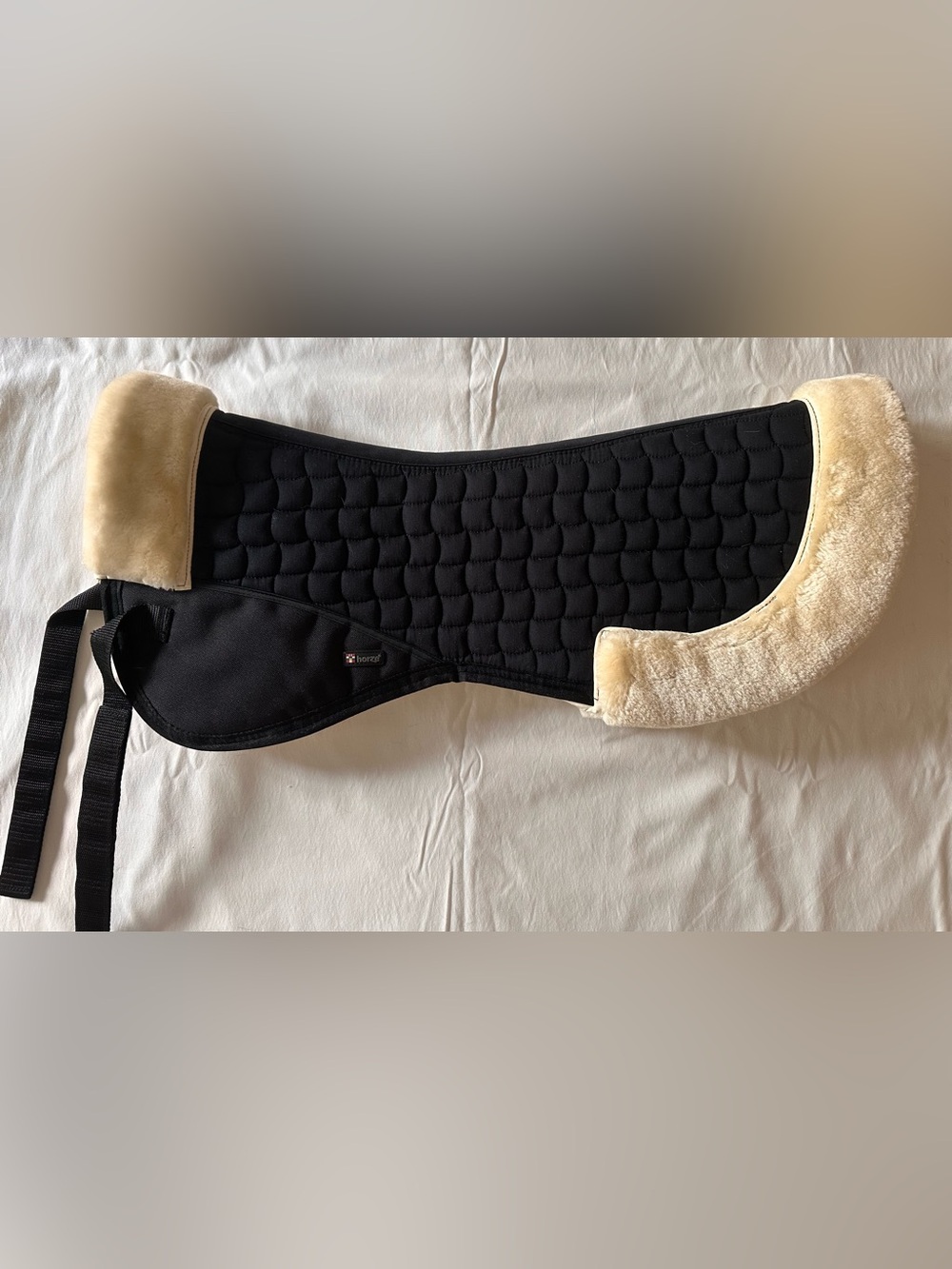 Horze Black Quilted Half Pad with Fleece